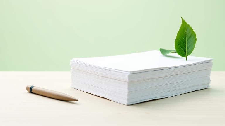 이용약관 문서 시각화: 서류와 녹색 펜